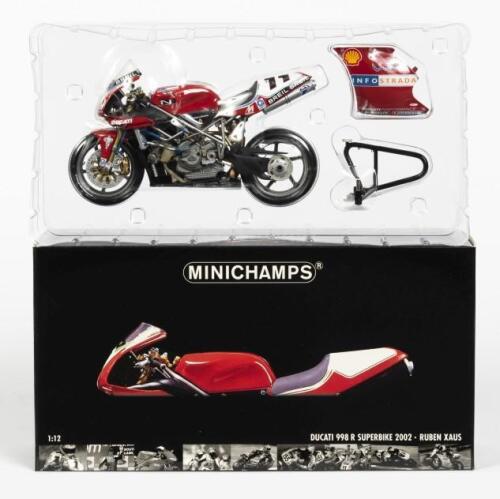 DUCATI: A NOS 1:12 scale Minichamps Ducati 998 R '#11 Ruben Xaus - Superbike 2002'
