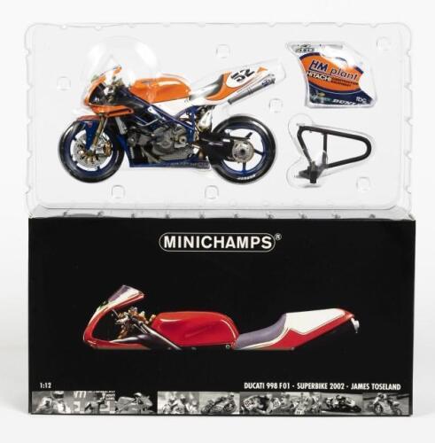 DUCATI: A NOS 1:12 scale Minichamps Ducati 998 F01 '#52 James Toseland - Superbike 2002'