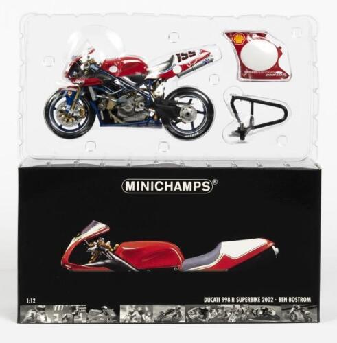 DUCATI: A NOS 1:12 scale Minichamps Ducati 998R - #155 Ben Bostrom - Superbike 2002
