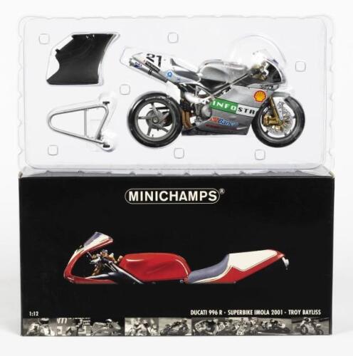 DUCATI: A NOS 1:12 scale Minichamps Ducati 996R #21 Troy Bayliss - Superbike Imola 2001