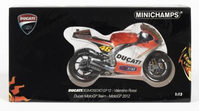 DUCATI: A NOS 1:12 scale Minichamps " Valentino Rossi Collection" Ducati Desmosedici GP12 "Ducati Moto GP Team" #46 Valentino Rossi - Moto GP 2012