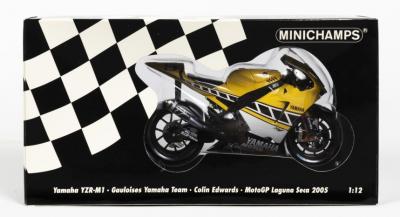 YAMAHA: A NOS 1:12 scale Minichamps Yamaha YZR-M1 # "Gauloises Team" #5 Colin Edwards - Moto GP Laguna Seca 2005