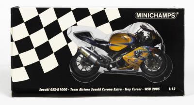 SUZUKI: A NOS 1:12 scale Minichamps Suzuki GSX - R1000 " Team Alstare - Corona Extra" #11 Troy Corser - WSB 2005