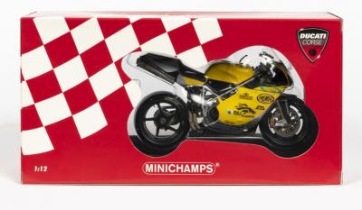 DUCATI: A NOS 1:12 scale Minichamps 'Ducati Corse' Ducati 998RS F03 #7 P.Chilli - WSB 2003