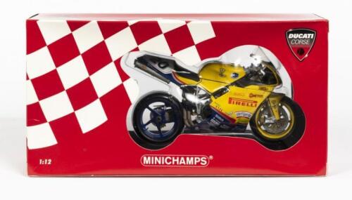 DUCATI: A NOS 1:12 scale Minichamps 'Ducati Corse' Ducati 998RS #20 Maco Borciani - WSB 2003