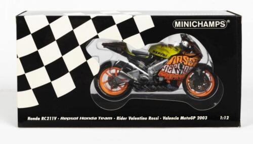 HONDA: A NOS 1:12 scale Minichamps Honda RCV 211V "Repsol Team" #46 Valentino Rossi - Valencia Moto GP 2003