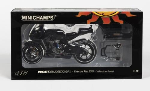 DUCATI: A NOS 1:12 scale Minichamps 'Ducati Corse' Ducati Desmosedici GP11 - Valentino Rossi - Valencia test 2010