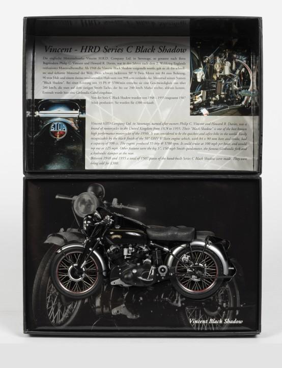 VINCENT: A NOS 1:12 scale Minichamps 'Classic Bike Series' Vincent Black  Shadow - Price Estimate: $ - $