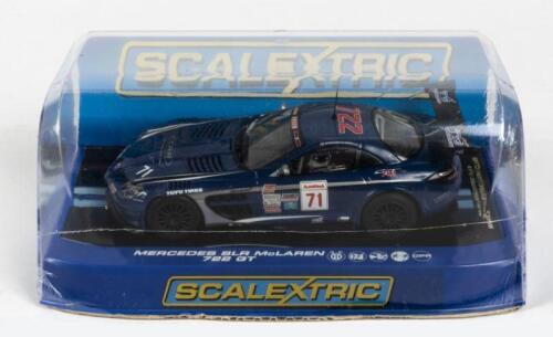 MERCEDES: A NOS 1:32 scale ScaleXtric Mercedes SLR McLaren 722 GT 'Spencer Pumpelley #71' slot car