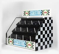 DEALER MERCHANDISER: A large & impressive ScaleXtric Perspex Dealer merchandiser (43cm high x 61cm wide x 39cm deep)