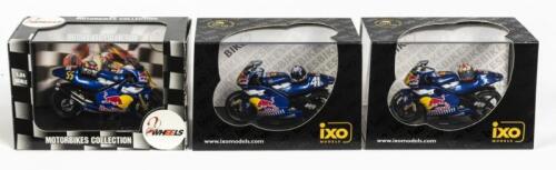 YAMAHA: THREE NOS 1:24 scale IXO & 2Wheels Yamaha YZR500 'G. McCoy - 2001 #5'/'N.Haga - 2001 #41'/R.Lacondi - 1999 #55
