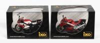 YAMAHA & HONDA: TWO NOS 1:24 scale IXO Yamaha R7 OW -02 & Honda VTR 1000 SP