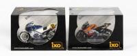 HONDA: TWO NOS 1:24 scale IXO Honda's NSR500 ' #2 W.Gardner - 1987' / RC211V '#46 V.Rossi "Repsol" World Champion 2002'