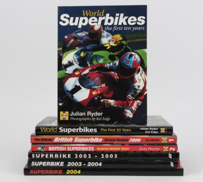 SUPERBIKES: Seven publications detailing Superbikes. Superbike Yearbooks ranging in years from 2002 – 2007