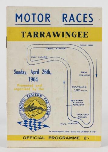 TARRAWINGEE: A Sunday, April 26th, 1964 'MOTOR RACES TARRAWINGEE' Official Programme