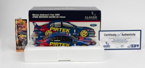 FORD: A Limited Edition 1:18 scale Classic Carlectables Ford BA Falcon (Stone Brother Racing Team) #1 Marcos Ambrose Year 2005 with CoA