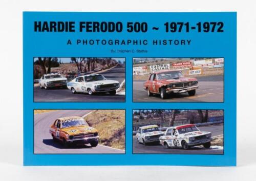 HARDIE FERODO: 'HARDIE FERODO 500 - 1091-1972' softcover book by Stephen Stathis, signed by Allan Moffat and Fred Gibson