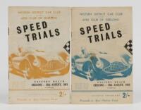 GEELONG SPEED TRIALS: Two impressive Geelong Speed Trials Official Programmes from 1962 & 1963
