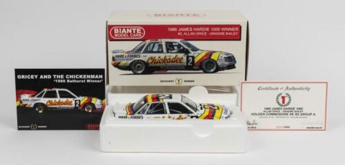 HOLDEN: A Limited Edition 1:18 scale Biante Holden Commodore VK SS Group A #2 Allan Grice and Graeme Bailey - 1986 James Hardie 1000 Winner with CoA