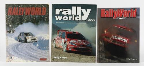 RALLY WORLD: Three editions of Rally World yearbooks. 1985/86 edition, 2002 edition and 2003 Special Editions