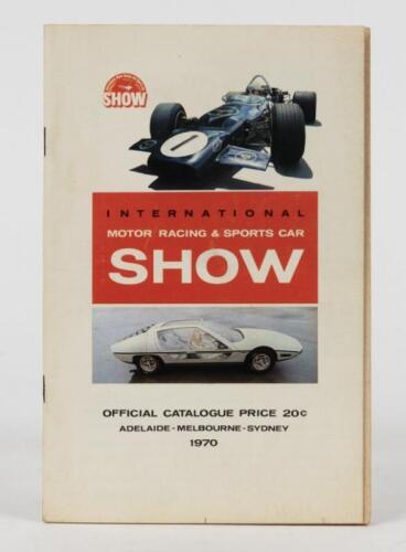 MOTOR SHOW: A 1970 'INTERNATIONAL MOTOR RACING & SPORTS CAR SHOW' for the Adelaide/Melbourne/Sydney Motor Show