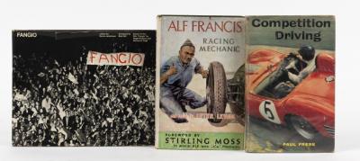 GRAND PRIX/DRIVING: Three hardcover period books concerned with Grand Prix's and competitive driving. 'RACING MECHANIC' by Peter Lewis