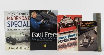 ENGLISH: A collection of books detailing English drivers and cars