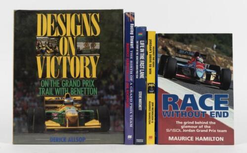 F1: A collection of books detailing Formula 1 teams. 'LIFE IN THE FAST LANE - THE STORY OF THE BENETTON GRAND PRIX YEAR' hardcover book by Steve Matchett