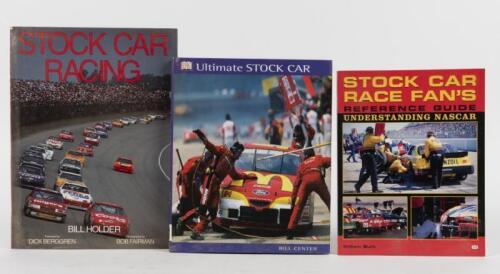 STOCK CARS: Three books detailing stock car racing. 'STOCK CAR RACING' by Bill Holder