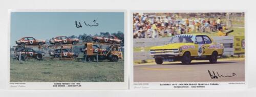 MORRIS: Two impressive Special Edition colour pictures by Phase Three Posters of Bob Morris racing Holden Torana's at Bathurst from 1970's. Bob Morris signatures