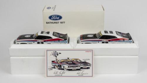 FORD: TWO limited edition 1:18 scale Biante Ford XC Falcon (Moffat Ford Dealer Team) #1/#2, as driven by A.Moffat/J.Ickx & C.Bond/A.Hamilton - Winner & Second place Bathurst 1977