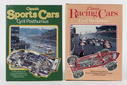 CLASSIC CARS/SPORTS CARS: Two hardcover books by Cyril Posthumus. 'Classic Sports Cars' & 'Classic Racing Cars'