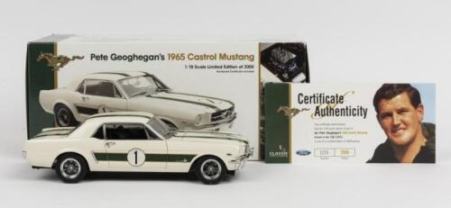 FORD: A Limited Edition 1:18 scale Classic Carlectables Ford Mustang Castrol 1965 Pete Geoghengan - 1967 ATCC winner with CoA
