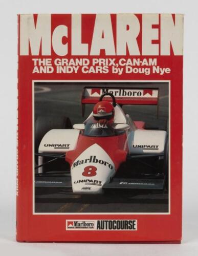 McLAREN: 'McLAREN - THE GRAND PRIX CAN-AM AND INDY CARS' authored and signed by Doug Nye, first edition