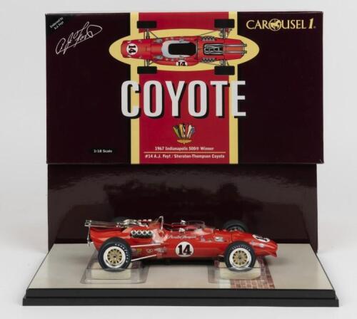 COYOTE: A limited edition 1:18 sale Carousel 1 Coyote - 1967 Indianapolis 500 Winner #14 A.J Foyt with CoA