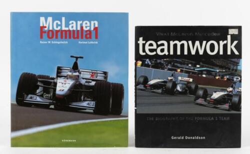 McLAREN: Two hardcover books detailing the history of McLaren. 'McLaren Formula 1' by Rainer W.Schlegelmilch/Hartmut Lehbrink