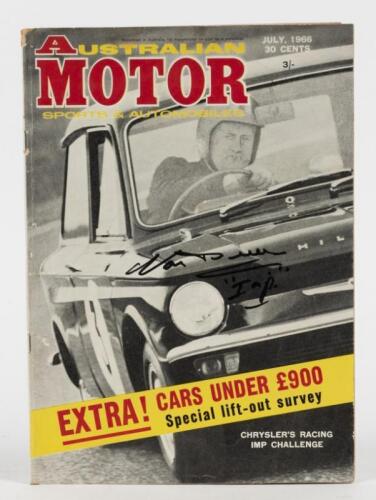 BEECHEY: A July, 1962 edition of 'Australian Motor Sports & Automobiles' magazine. Front cover signed by Norm Beechey