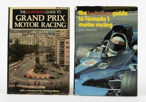 FORMULA 1: Two hardcover books by Guiness Guide. 'THE GUINESS GUIDE TO GRAND PRIX MOTOR RACING' by Eric Dymock