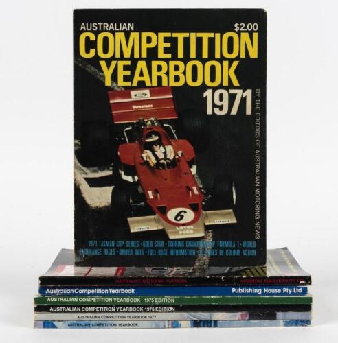 AUSTRALIAN COMPETITION YEARBOOK: Seven editions of 'AUSTRALIAN COMPETITION YEARBOOK'. Years 1971, 1973 - 1978