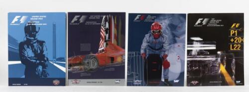 U.S GRAND PRIX: Four United States Grand Prix, Indianapolis Official Programmes. Years 2000 - 2003. Provisional Starting Grid cards