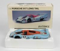 PORSCHE: A 1:18 sale Autoart Porsche 917 Long Tail Gulf #17 - Le Mans 1971