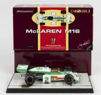 MCLAREN: A 1:18 scale Carousel 1 McLaren M16 (Gatorade McLaren Team) #2 Johnny Rutherford - 1975 Indianapolis 500 with CoA