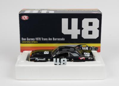 TRANS AM: A limited edition 1:18 scale ACME Trans Am Barracuda 1970 #48 Dan Gurney