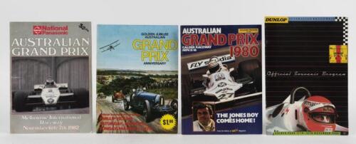 AUSTRALIAN GRAND PRIX: Four Australian Grand Prix programs from the 1970's - 1980's. Calder Park and Melbourne International Raceway Programs