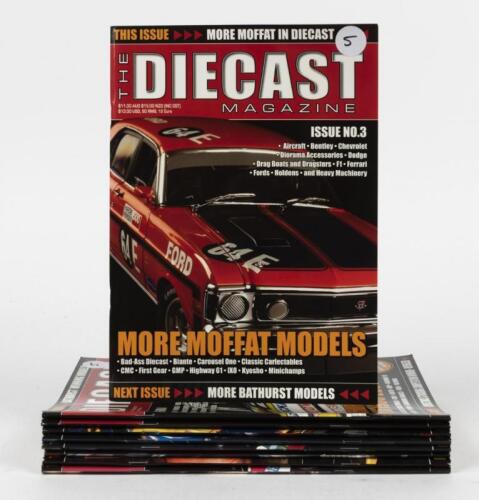 DIECAST: Nine editions of model diecast magazines. 'THE DIECAST MAGAZINE' & '1:18 DIECAST DOWNUNDER' Magazine Editions