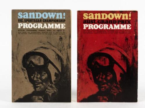 SANDOWN: Two 1964 Sandown Official Programmes covering the Australian Grand Prix and Victorian Sportscar Championship. 1964 Official Programmes