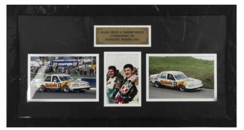 HOLDEN: A framed colour picture set depicting Allan Grice & Graeme Bailey victory at Bathurst 1986 driving a Holden Commodore VK (Chickadee). Allan Grice & Graeme Bailey signatures