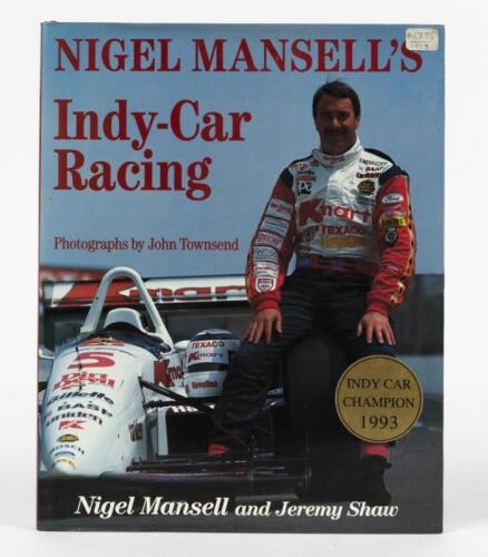 MANSELL/INDY: 'NIGEL MANSELL'S Indy-Car Racing' hardcover book by Nigel Mansell and Jeremy Shaw