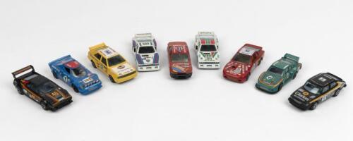 BBURAGO: Nine 1:43 scale Bburago models. Audi, BMW, Lancia, Porsche, Saab models