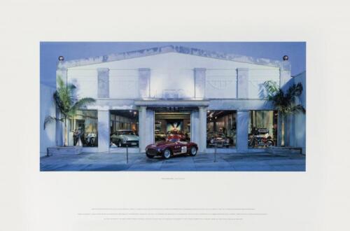 DUTTONS: Two high quality colour posters from Duttons - 'MAKE MINE RARE' - depicting the Dutton car showroom once located at 525 Church St, Richmond. Maserati 250F poster